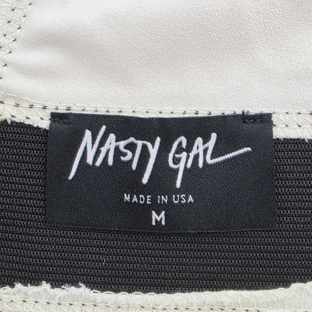 Coquette Black White Mini Dress Women’s M Contrast Strap Cocktail Party Clubwear - Picture 4 of 9